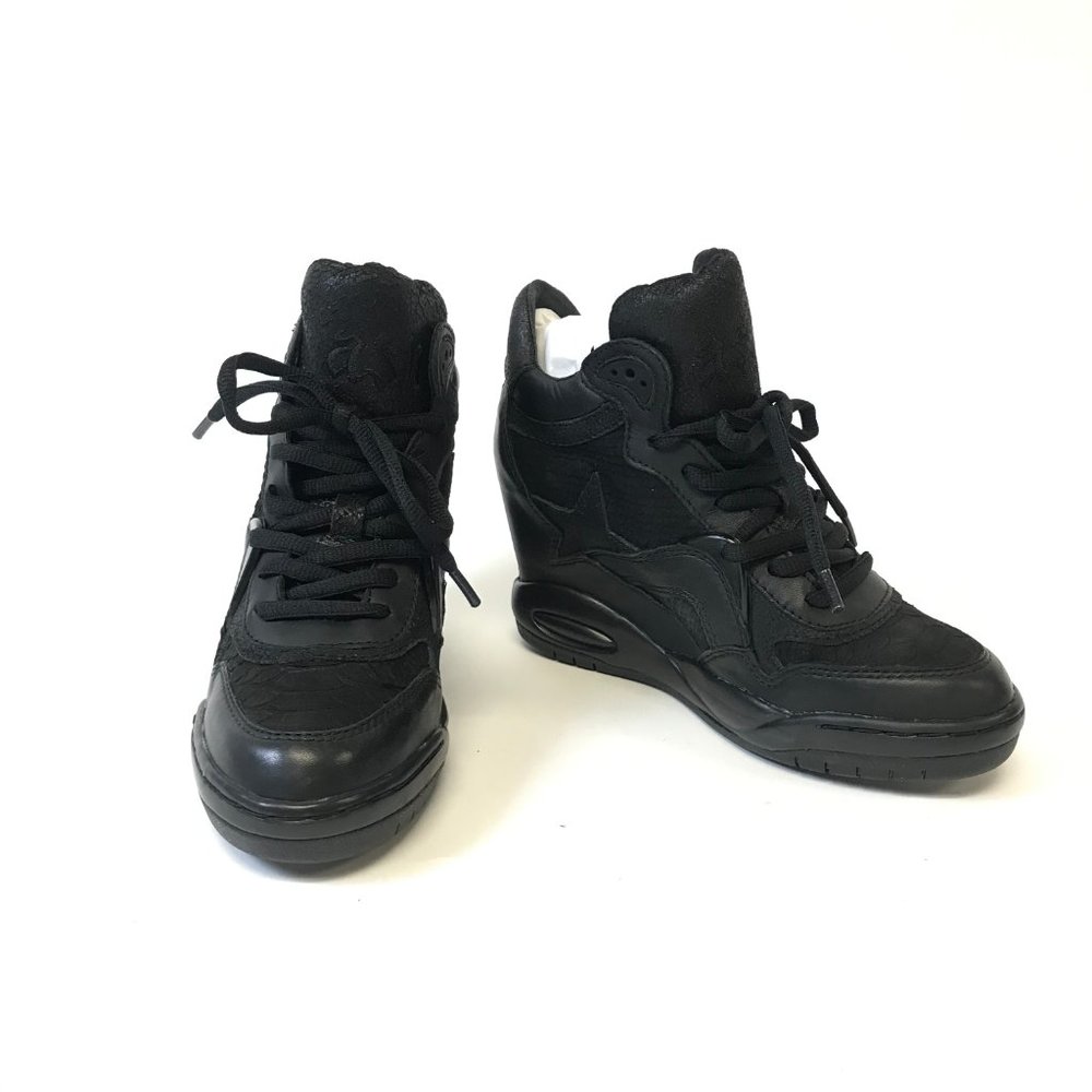 Ash Bling Black Wedge Shoes. NIB